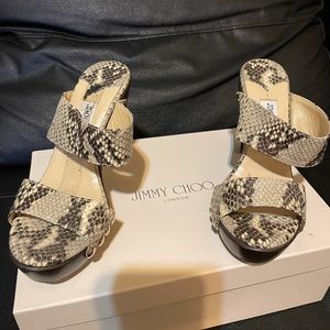 Jimmy Choo Women’s Matty SnakeskinEmbossed Leather